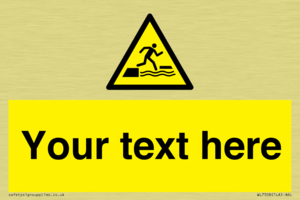 Custom Warning falling into water when stepping on or off a floating surface